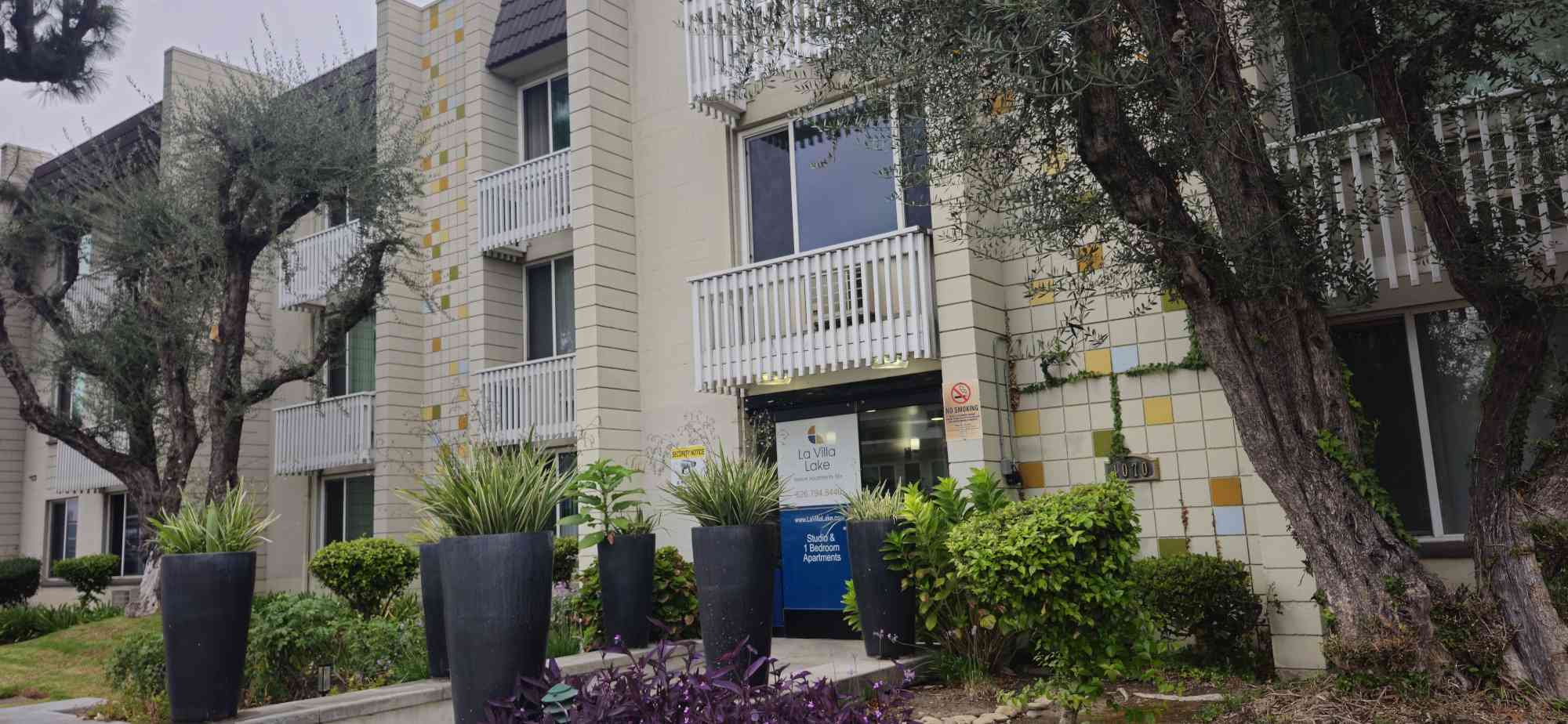 front of building