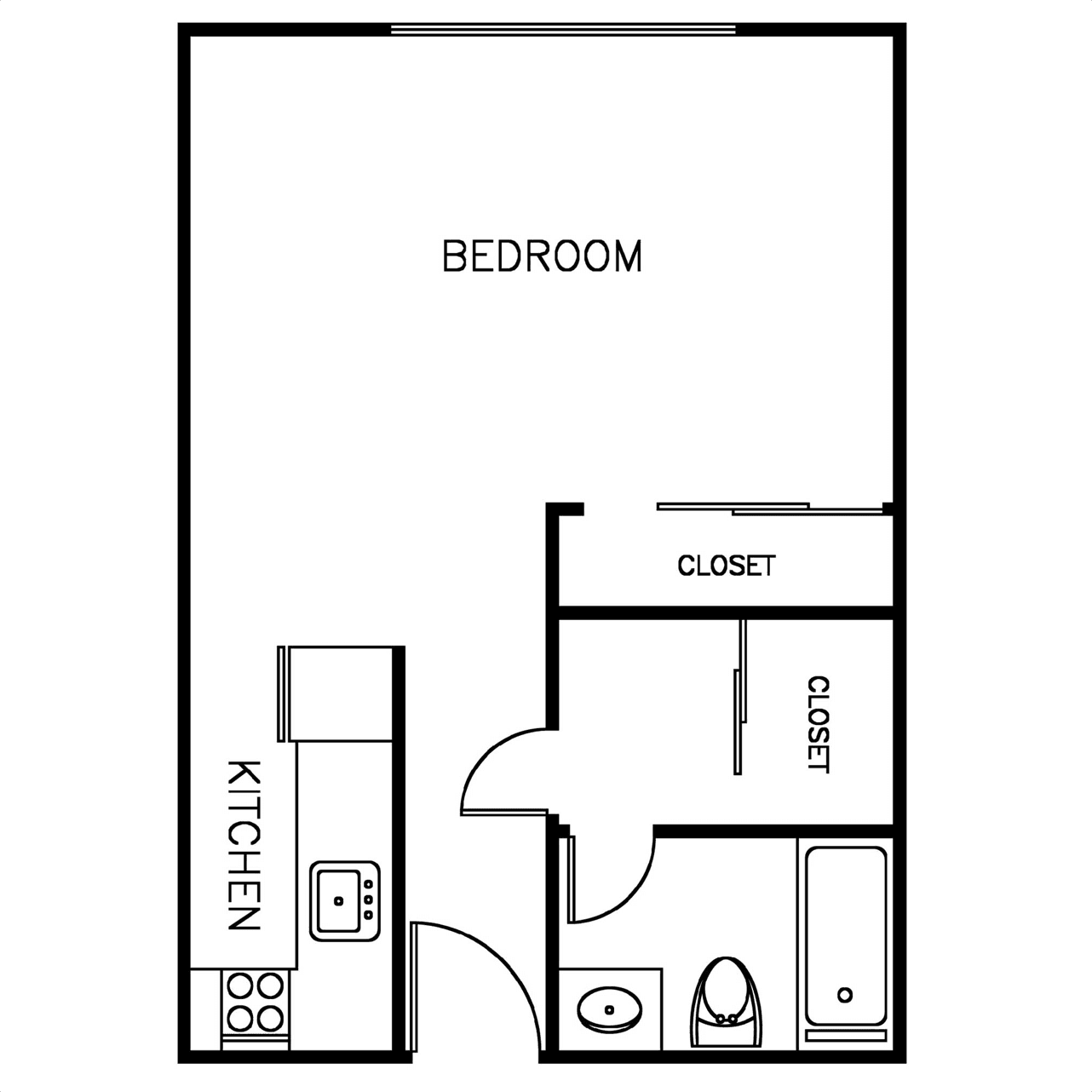 La Villa Lake Studio Floorplan Layout A