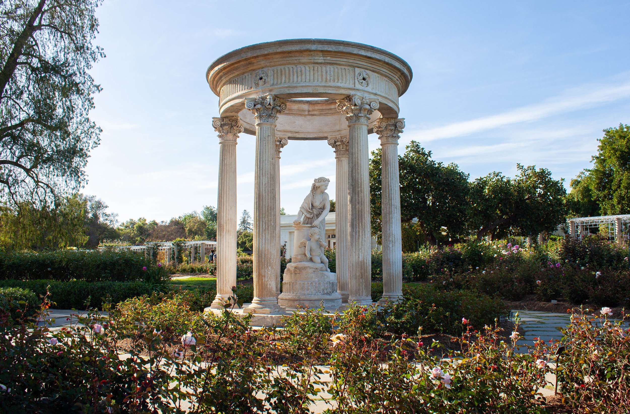 The Huntington Library Rose Garden near La Villa Lake Apartments